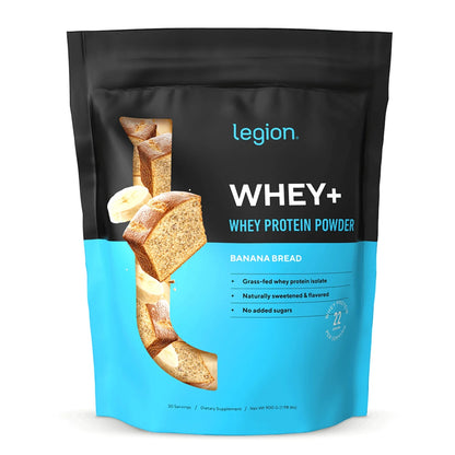Whey+ Whey Isolate Protein Powder, Banana Bread, 30 Servings